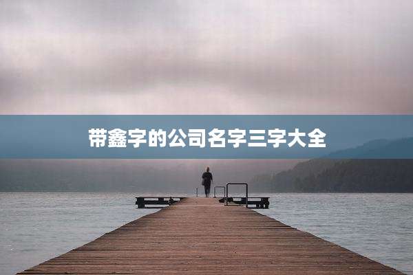 带鑫字的公司名字三字大全