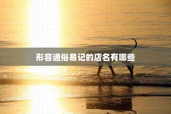 形容通俗易记的店名有哪些
