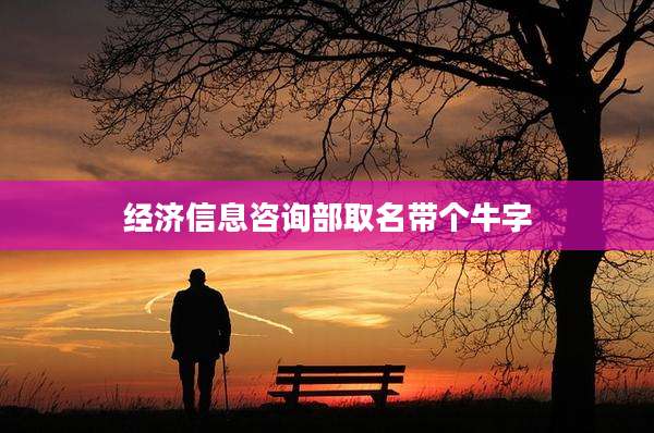 经济信息咨询部取名带个牛字