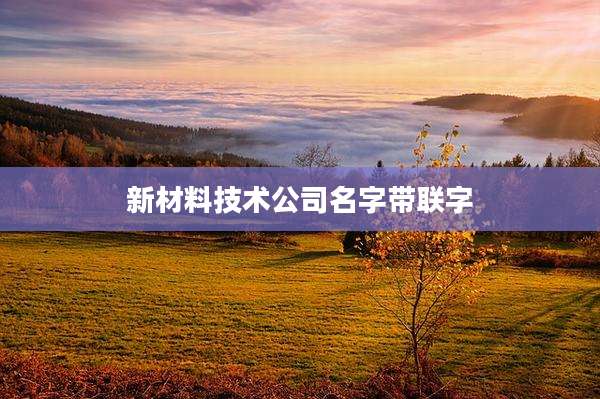 新材料技术公司名字带联字