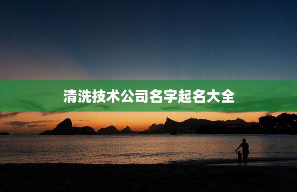 清洗技术公司名字起名大全