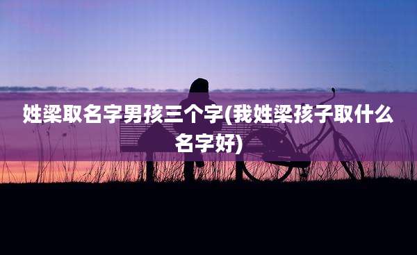 姓梁取名字男孩三个字(我姓梁孩子取什么名字好)