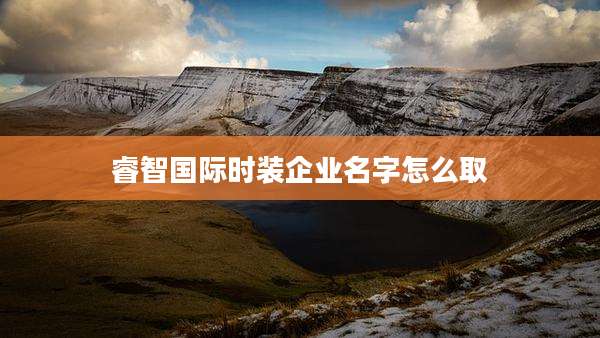 睿智国际时装企业名字怎么取