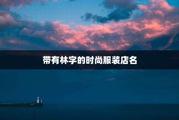 带有林字的时尚服装店名