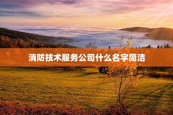 消防技术服务公司什么名字简洁