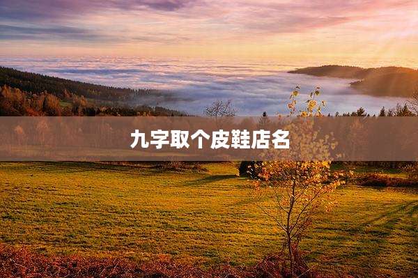 九字取个皮鞋店名