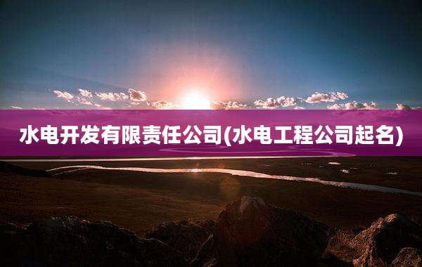 水电开发有限责任公司(水电工程公司起名)