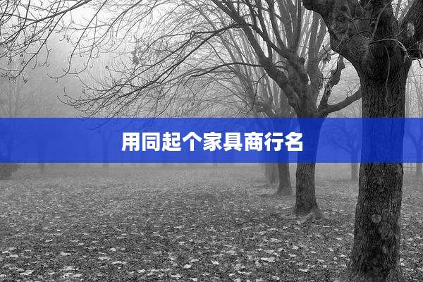 用同起个家具商行名