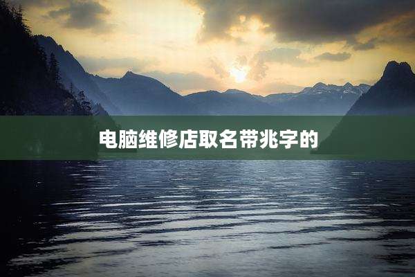 电脑维修店取名带兆字的
