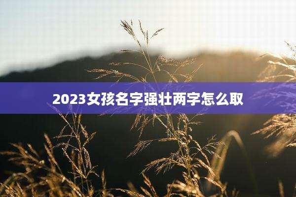 2023女孩名字强壮两字怎么取
