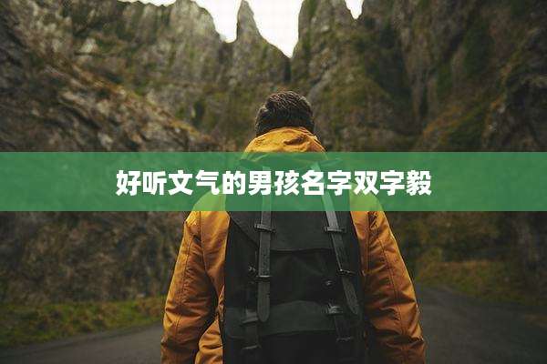 好听文气的男孩名字双字毅
