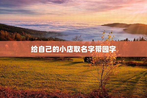 给自己的小店取名字带园字
