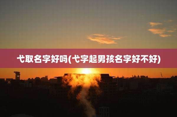 弋取名字好吗(弋字起男孩名字好不好)