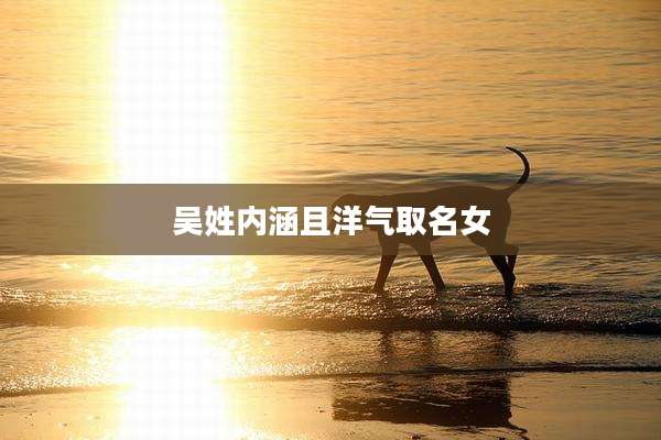 吴姓内涵且洋气取名女