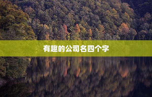 有趣的公司名四个字
