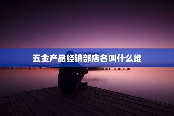 五金产品经销部店名叫什么维