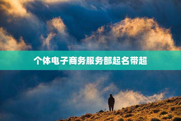 个体电子商务服务部起名带超