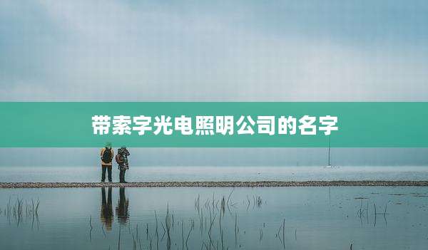 带索字光电照明公司的名字