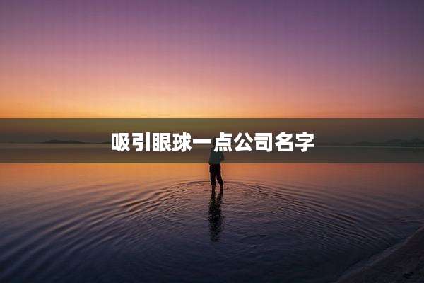 吸引眼球一点公司名字