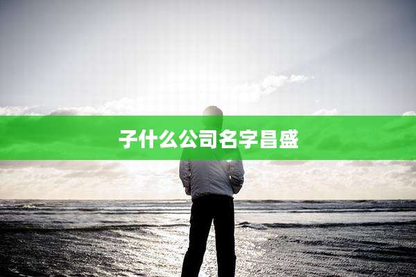 子什么公司名字昌盛