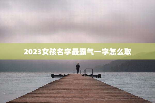 2023女孩名字最霸气一字怎么取