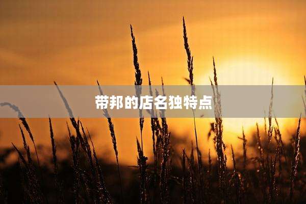 带邦的店名独特点