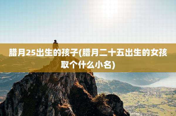 腊月25出生的孩子(腊月二十五出生的女孩取个什么小名)