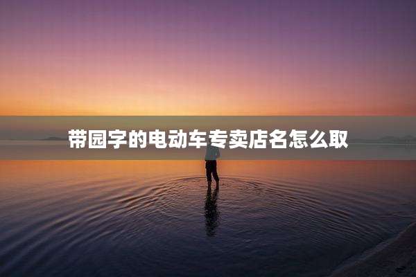 带园字的电动车专卖店名怎么取