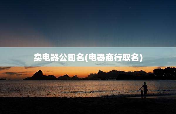 卖电器公司名(电器商行取名)