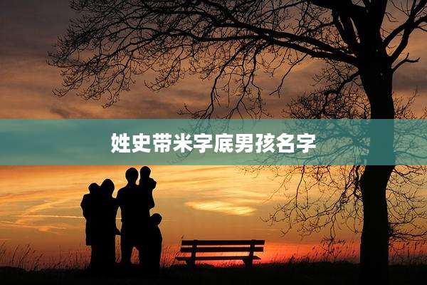 姓史带米字底男孩名字