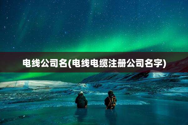 电线公司名(电线电缆注册公司名字)