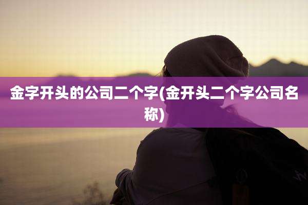 金字开头的公司二个字(金开头二个字公司名称)