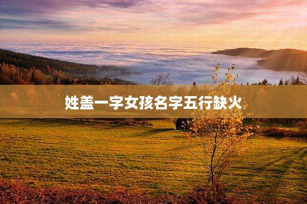 姓盖一字女孩名字五行缺火