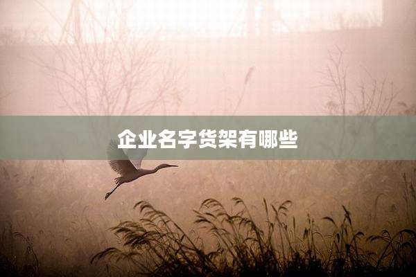 企业名字货架有哪些