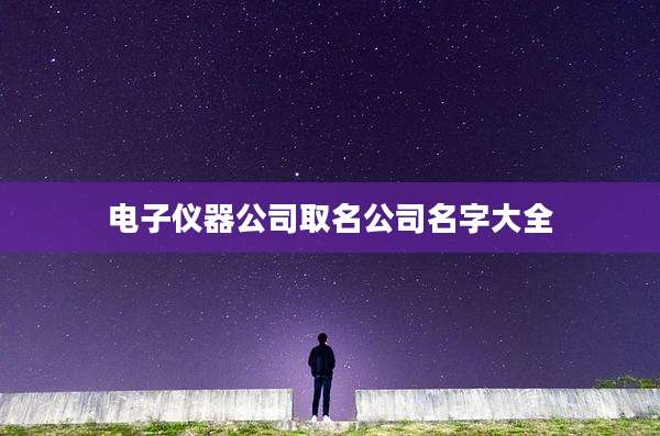 电子仪器公司取名公司名字大全