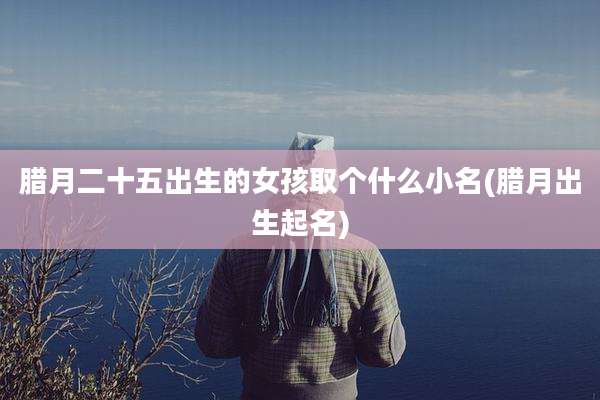 腊月二十五出生的女孩取个什么小名(腊月出生起名)
