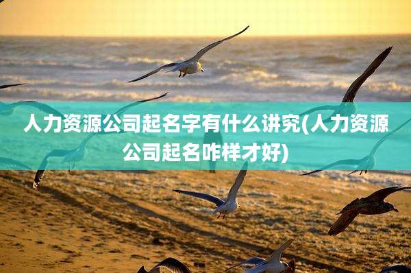 人力资源公司起名字有什么讲究(人力资源公司起名咋样才好)