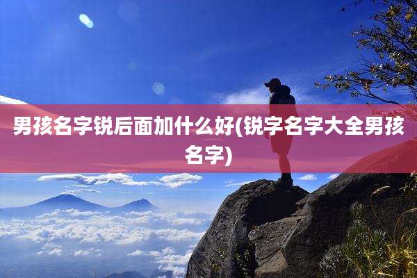 男孩名字锐后面加什么好(锐字名字大全男孩名字)