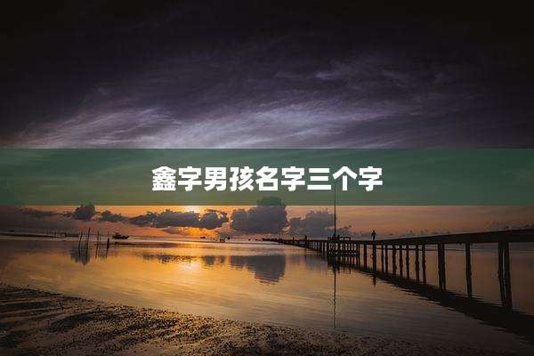 鑫字男孩名字三个字