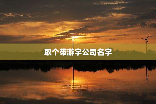 取个带游字公司名字