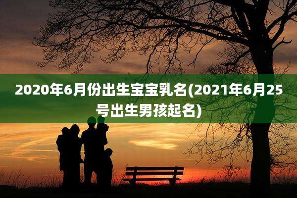 2020年6月份出生宝宝乳名(2021年6月25号出生男孩起名)