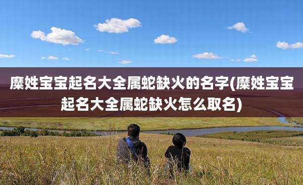糜姓宝宝起名大全属蛇缺火的名字(糜姓宝宝起名大全属蛇缺火怎么取名)