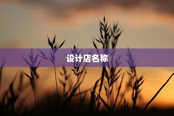 设计店名称