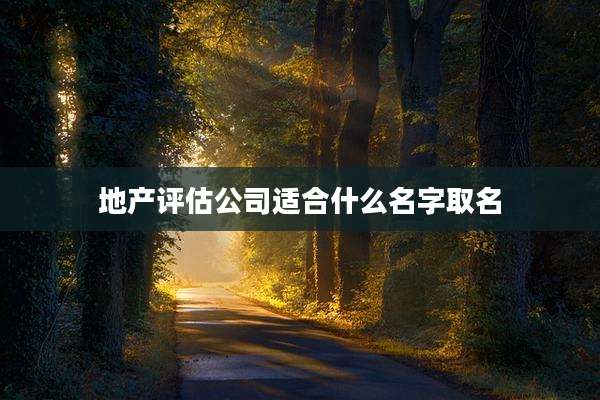地产评估公司适合什么名字取名