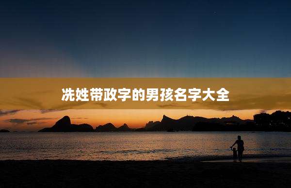 冼姓带政字的男孩名字大全