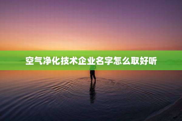 空气净化技术企业名字怎么取好听