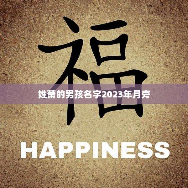 姓萧的男孩名字2023年月旁