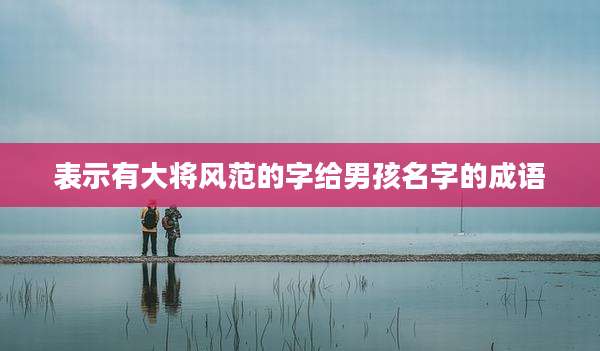 表示有大将风范的字给男孩名字的成语