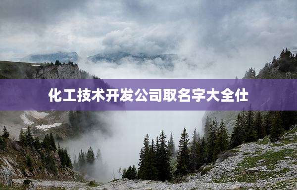 化工技术开发公司取名字大全仕
