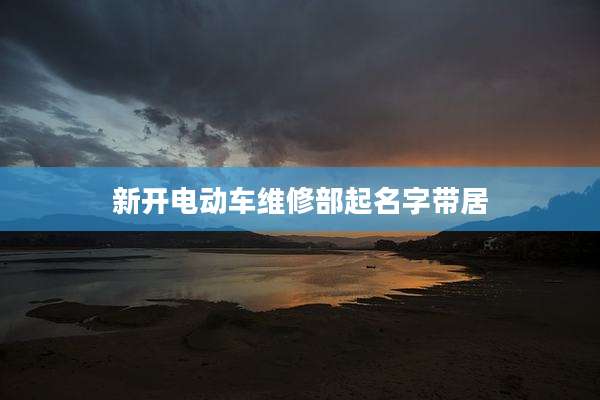 新开电动车维修部起名字带居